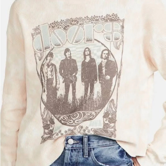 Daydreamer The Doors 1968 Cropped Thermal Top - Picture 8 of 10